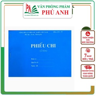 Phiếu chi 2 liên vpp phú anh