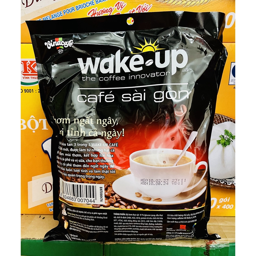 Cà phê hòa tan 3 trong 1 Wakeup - cafe Sài Gòn túi