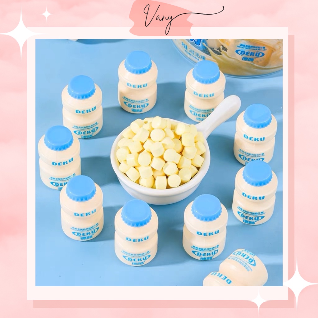 Kẹo Viên Nén Sữa Chua Deku Thơm Ngon Dạng Hũ Nhỏ