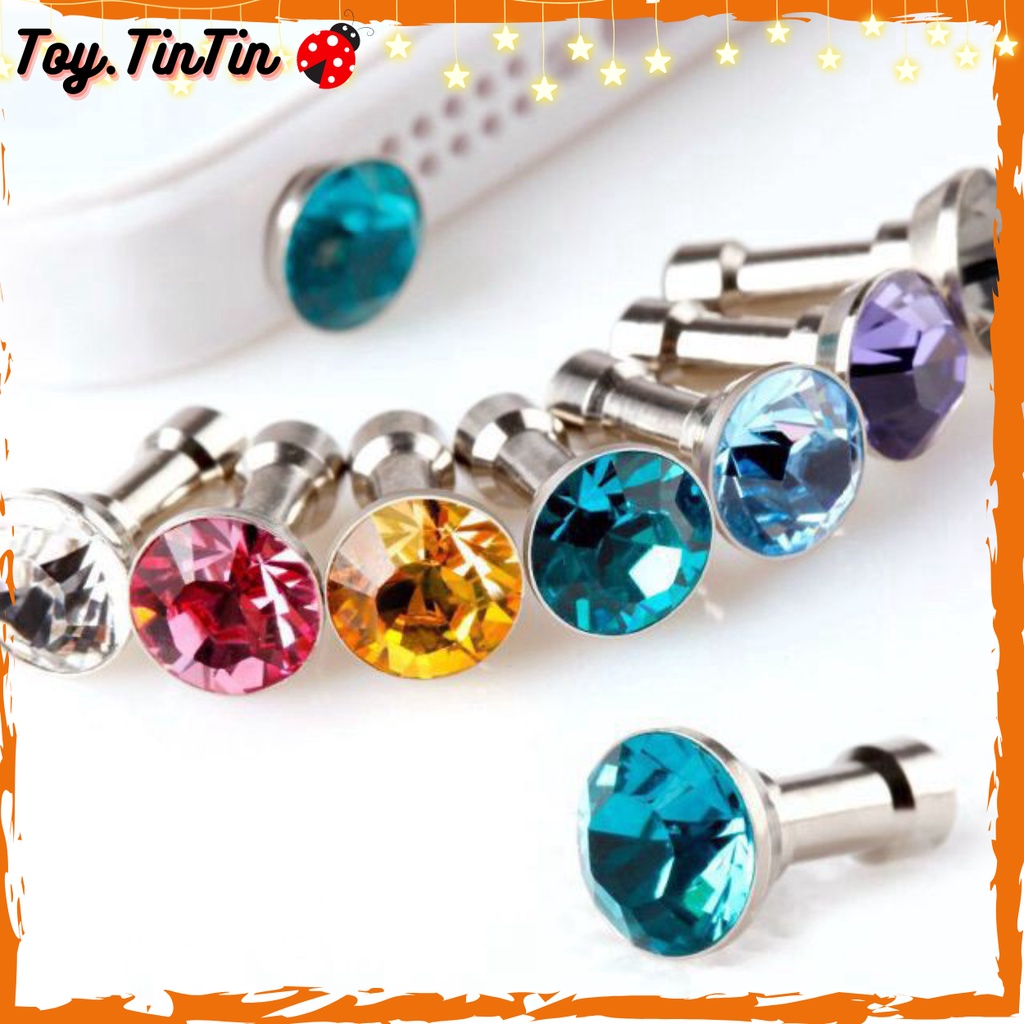 Nút Bịt Chống Bụi Tai Nghe Gắn Đá Hàng Chuẩn Đẹp TOY.TINTIN