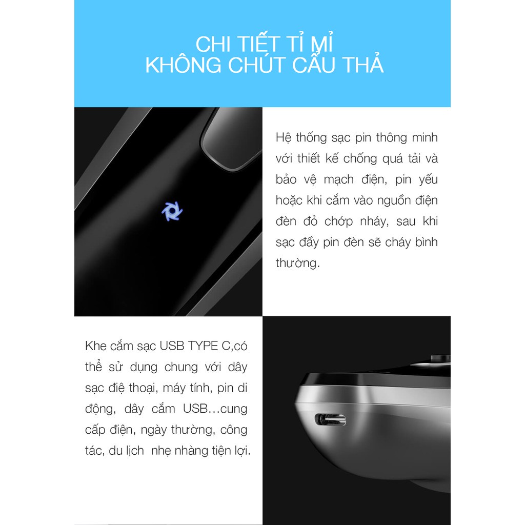 Máy Cạo Râu Xiaomi Enchen BlackSton - Đầu Dao Cạo Nổi 3D Cạo Siêu Sạch - Kháng nước IPX7 - Bảo Hành 12 Tháng