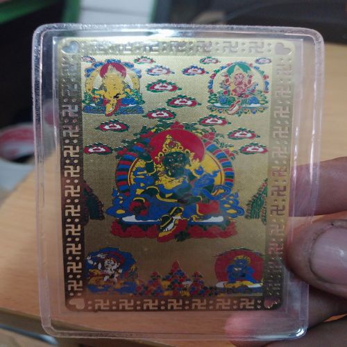 Kim bài linh phù ngũ vị hắc bạch lục hồng hoàng thần tài