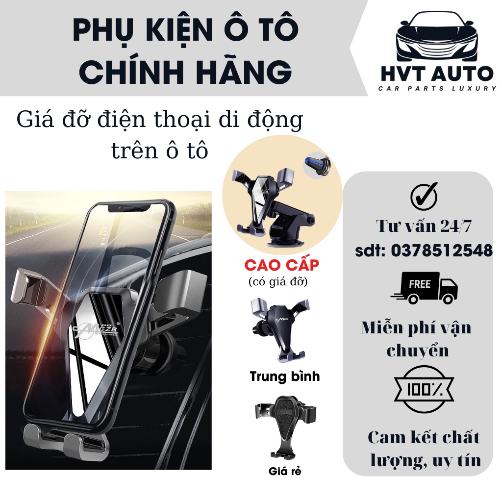Giá để điện thoại trên ô tô oto, Gắn điện thoại ô tô cửa gió điều hòa, Giá treo điện thoại trên ô tô gắn taplo HVT AUTO