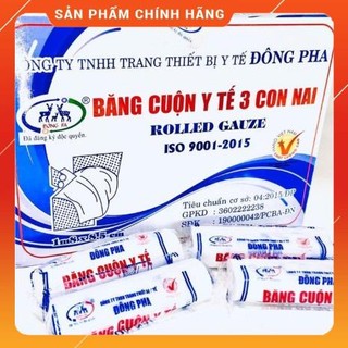 Hộp 50 Băng Cuộn - Gạc Cuộn Y Tế 3 con Nai Đông Fa