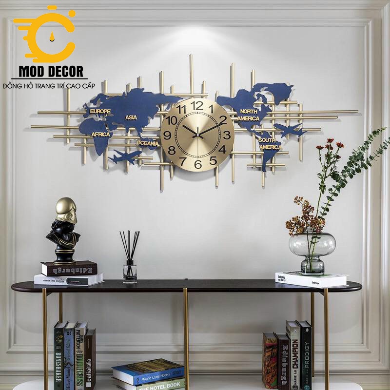 Đồng hồ treo tường trang trí công phượng, tráng gương MOD Decor, Lianzhang JJT mã 2115