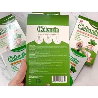 Miếng dán giúp giảm ho hiệu quả, giúp làm ấm phổi, hạn chế ho về đêm hiệu quả Coleucin