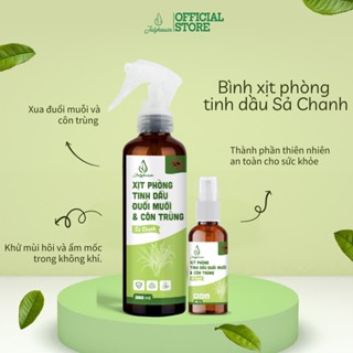 Xịt phòng tinh dầu đuổi muỗi & côn trùng tinh dầu Sả chanh Julyhouse 50ml