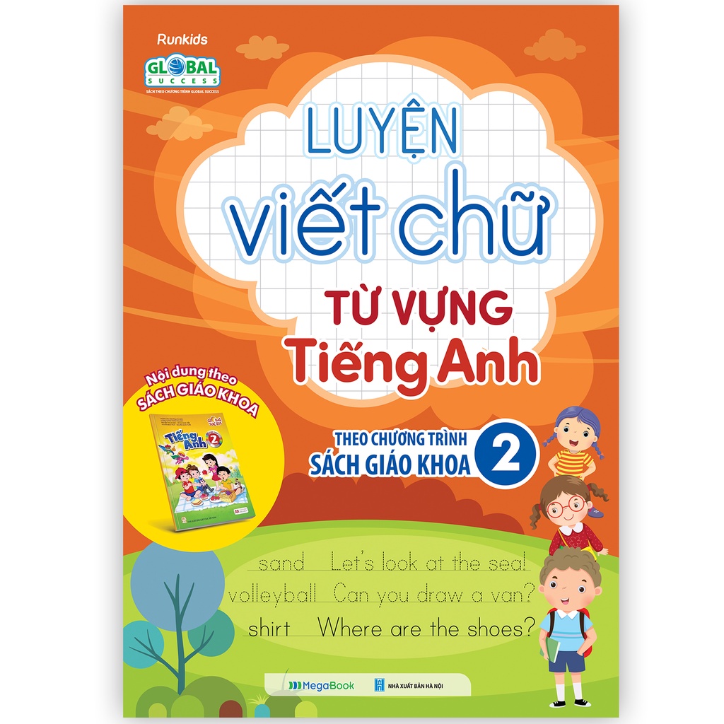 Sách Luyện viết chữ từ vựng Tiếng Anh theo chương trình sách giáo khoa lớp 2