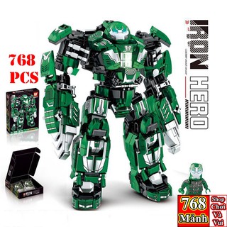 Bộ đồ chơi xếp hình mô hình người sắt, lắp ráp mô hình iron man, robot hulkbuster