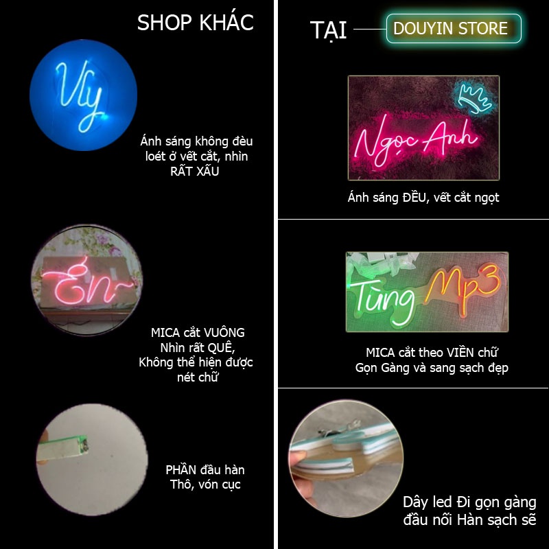 Chữ led dán tường decor ,Thiết Kế Đèn led neon theo yêu cầu , decor quán trà sữa, coffe, nail, salon tóc | BigBuy360 - bigbuy360.vn