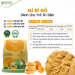 Mì bí đỏ ăn dặm nguyên chất Anpaso - Xanhsam Organic
