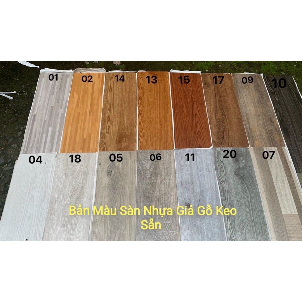 35 tấm (1 hộp) sàn nhựa giả gỗ Dày 2mm dán được 5 mét vuông Tấm Lót Sàn Miếng Dán Sàn Nhựa Giả Vân Gỗ Sẵn Keo Bóc Dán