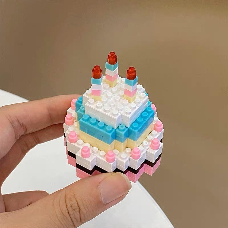 Đồ chơi xếp hình lắp ráp Bánh Kem mini Bánh Sinh Nhật Birthday Cake mini xinh xắn