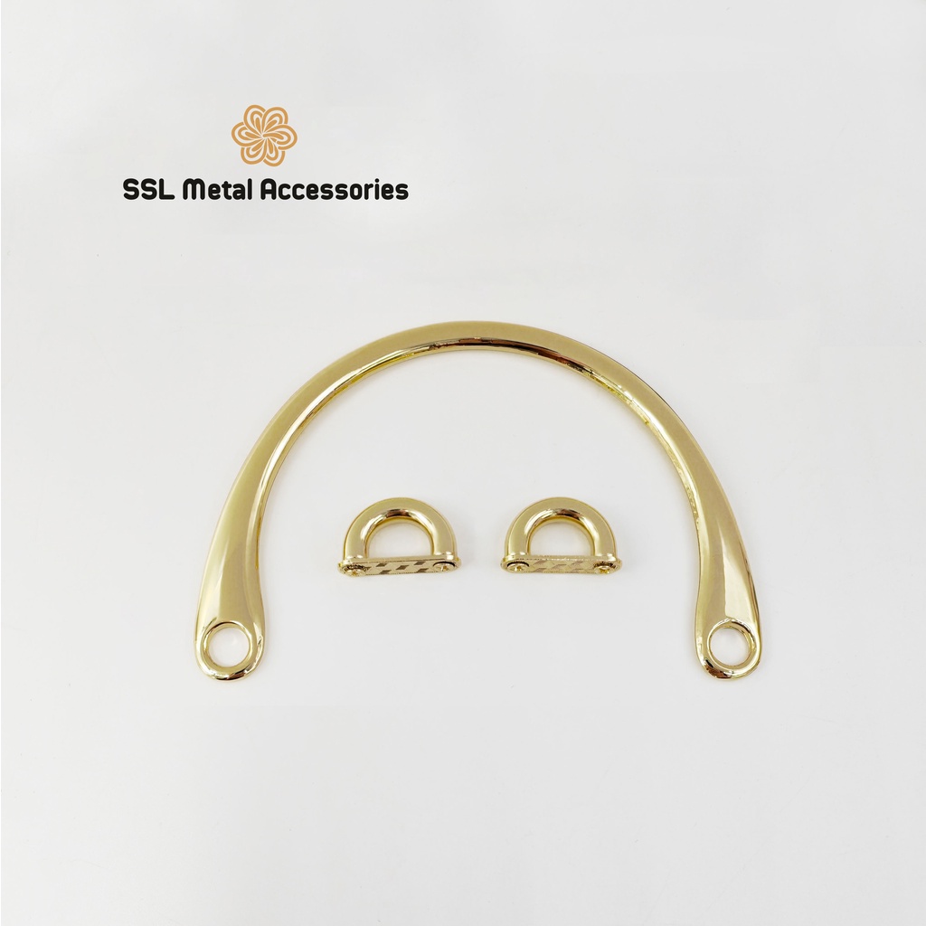 Quai C kim loại thời trang mới loại dày kèm U dành cho túi xách YL-701 122*92*86/27*10*17mm