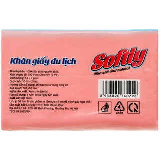 Khăn giấy du lịch Softly 2 lớp 50 tờ