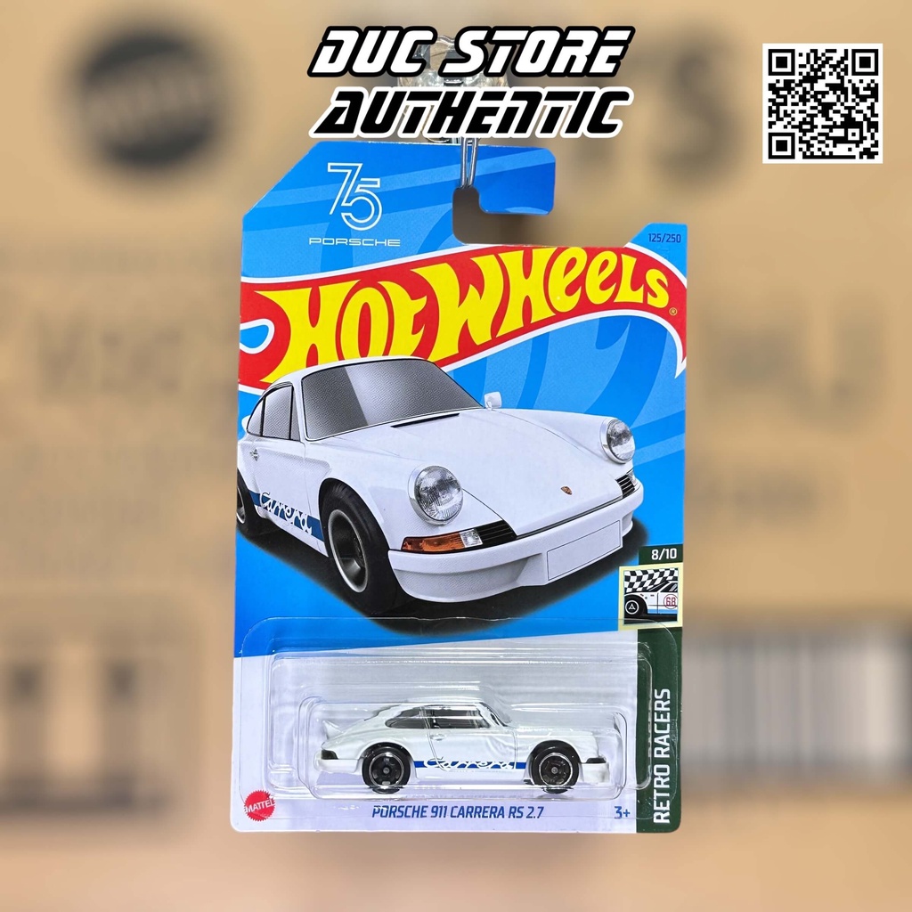 ducstore.vn Xe mô hình HKG42 Hot Wheels Porsche 911 Carrera RS 2.7 - White