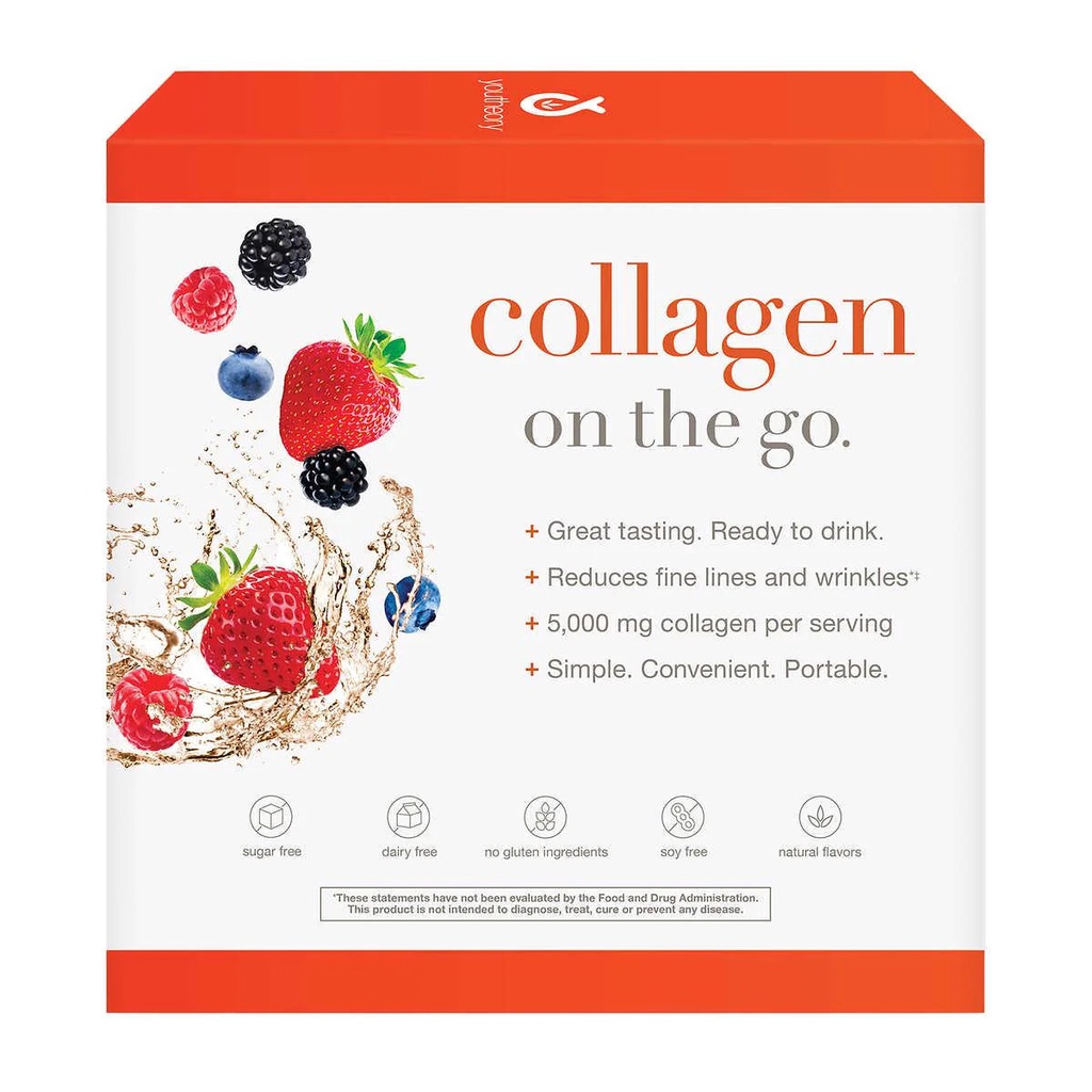 Nước uống Youtheory Collagen Liquid 30 gói x 30ml của Mỹ
