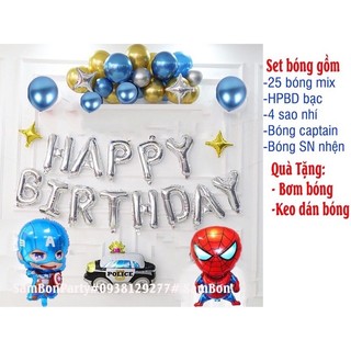 Set bóng thôi nôi, sinh nhật siêu nhân xe cho bé trai