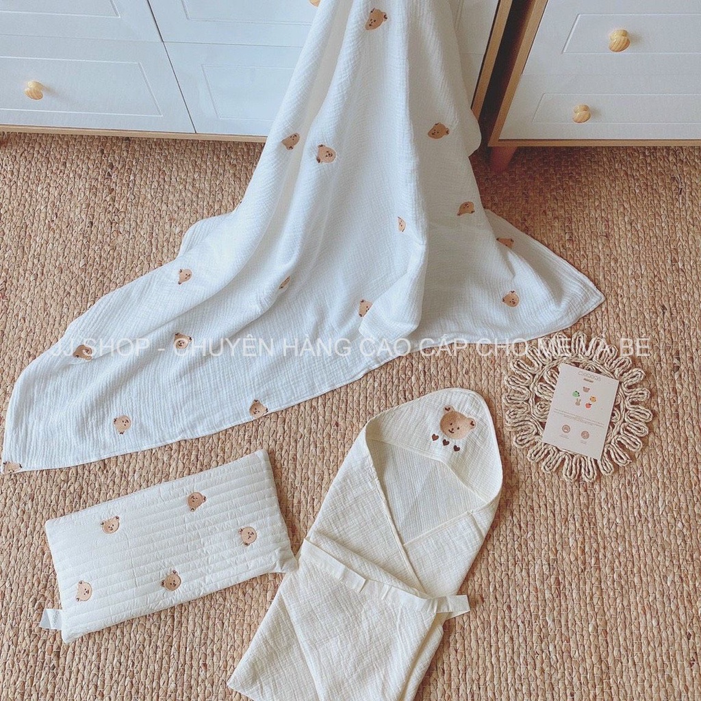 Chăn Gạc Organic MONONA Dùng Cho 4 Mùa Cho Bé