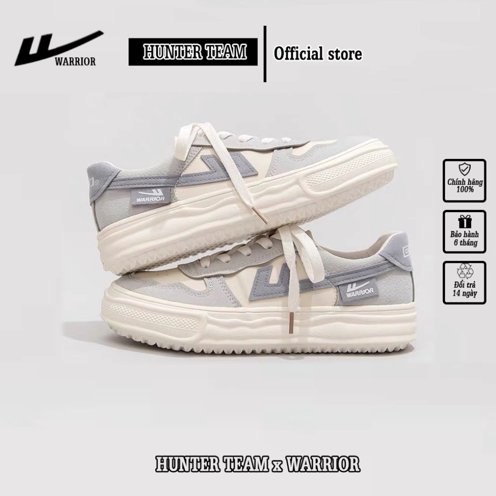 Giày nữ chính hãng Warrior cổ thấp phong cách Hàn Quốc màu Xanh Pastel - W007XNH (XNH)
