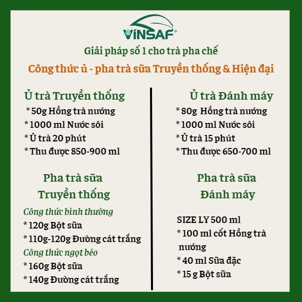 HỒNG TRÀ NƯỚNG VINSAF 500gr