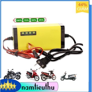 Bộ Sạc Bình Ắc Quy Xe Máy 12V-2AH-20AH (Hiển Thị Điện Áp)