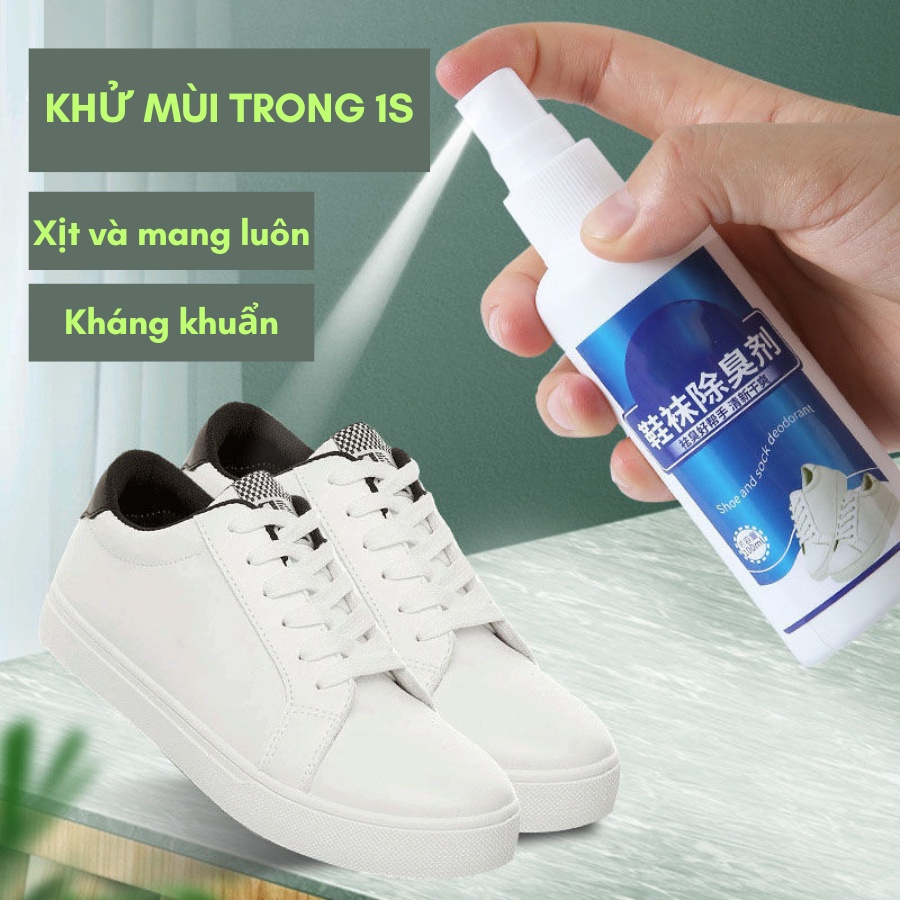 Chai xịt khử mùi giày William Weir mini 100ml tiện lợi mang theo đi làm, đi học, đi du lịch