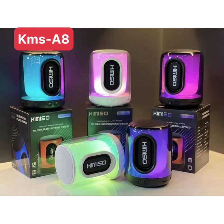 LOA BLUETOOTH KIMISO KMS-A8 LED 3D ĐỔI MÀU