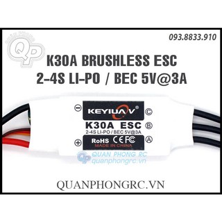 Bộ điều tốc 30a k30a 2-4s lipo / bec 5v 3a brushless esc