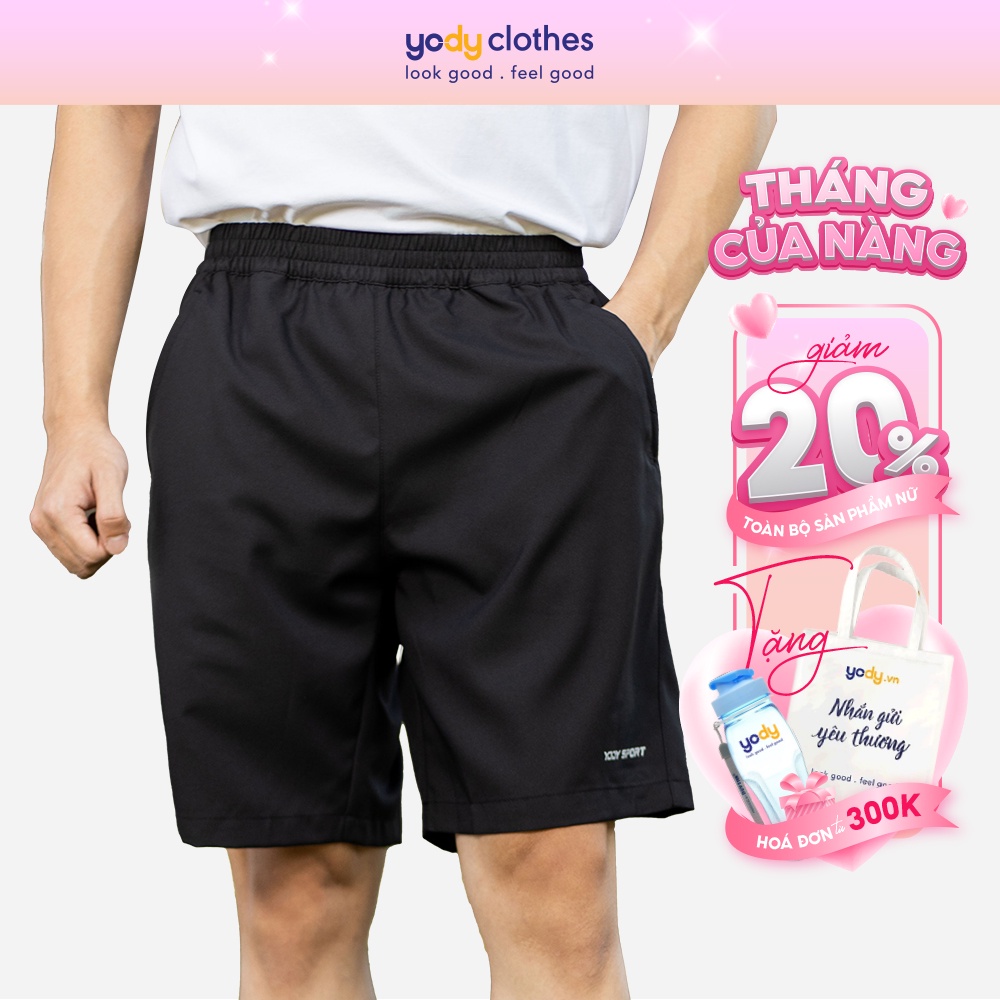 Quân đùi thể thao nam YODY chất vải mềm nhẹ thoáng khí mau khô SQM5023