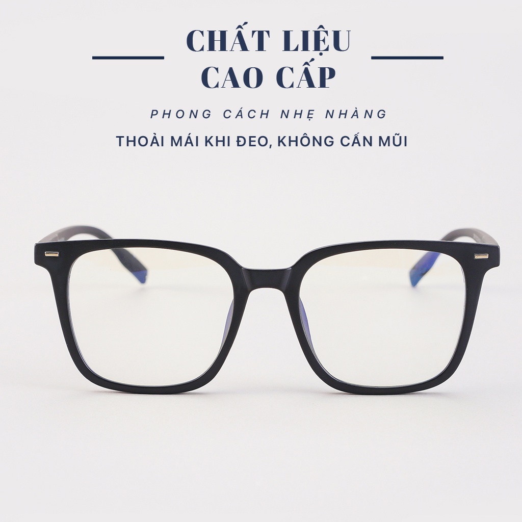 Gọng mắt kính nhựa dẻo LB Luxury Eyewear ND 2289 chống ánh sáng xanh - Dáng vuông to ngố - đen, hồng, trong, ombre