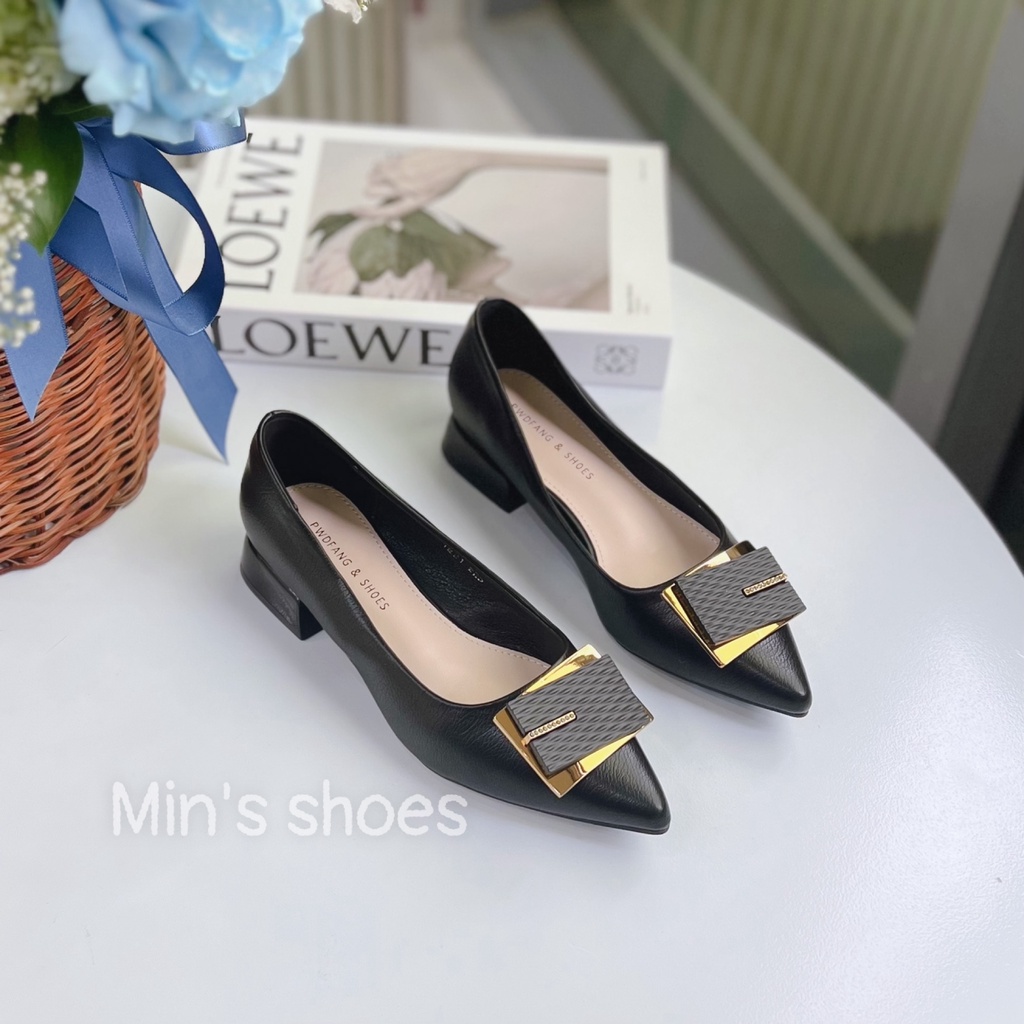 Min's Shoes - Giày Gót Vuông Da Dê Cao Cấp VN119