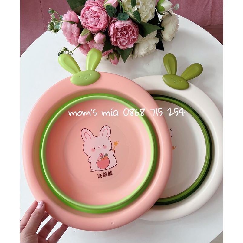 💫💫Chậu rửa mặt gấp gọn nhiều màu dễ thương 💫💫Mom's Mía