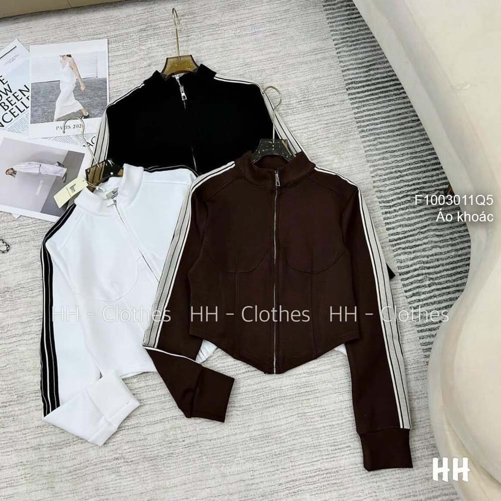 Áo khoác umi phối viền sọc hàng QC