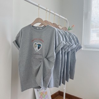 Rosie_ áo thun nam nữ 3158 🔆 áo phông màu xám tro cotton khô unisex🔆