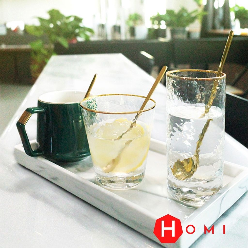 Thìa inox , muỗng cà phê inox, thìa dài uống trà thép không gỉ hai màu vàng bạc sang trọng - Danami store