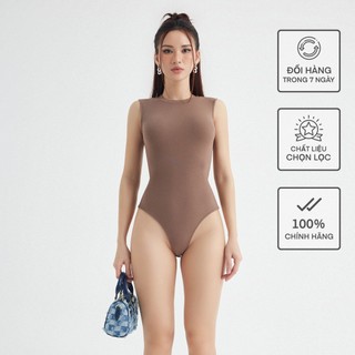 Áo Ba Lỗ Cổ Bo Bodysuit Nữ Busy 1 Lớp Thun Zip Dẻo Co Giãn Ôm Sát BL14B