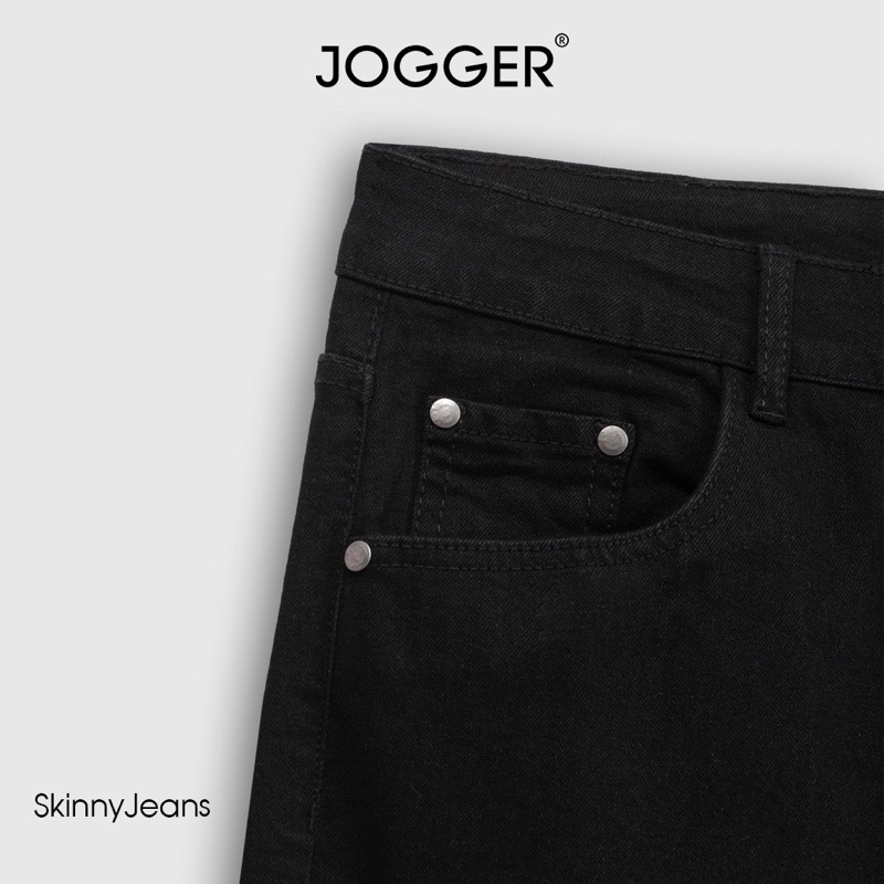 [Mã FADEP2212 giảm 10k đơn từ 99k] Quần Skinny jean nam JOGGER vải denim co giãn nhẹ, form slim, Jean đen trơn