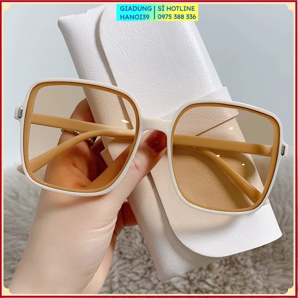 (KÈM TÚI) Kính Mát Dáng Vuông Đa Dạng Màu Sắc Cho Nam Nữ, Kính Kiếng Mát Dáng Vuông Phong Cách Thời Trang Đẳng Cấp