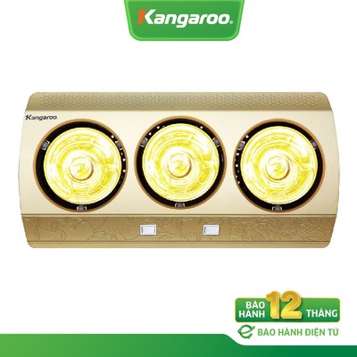 Đèn sưởi nhà tắm Kangaroo 3 bóng model KGWH03T - Công suất 825W
