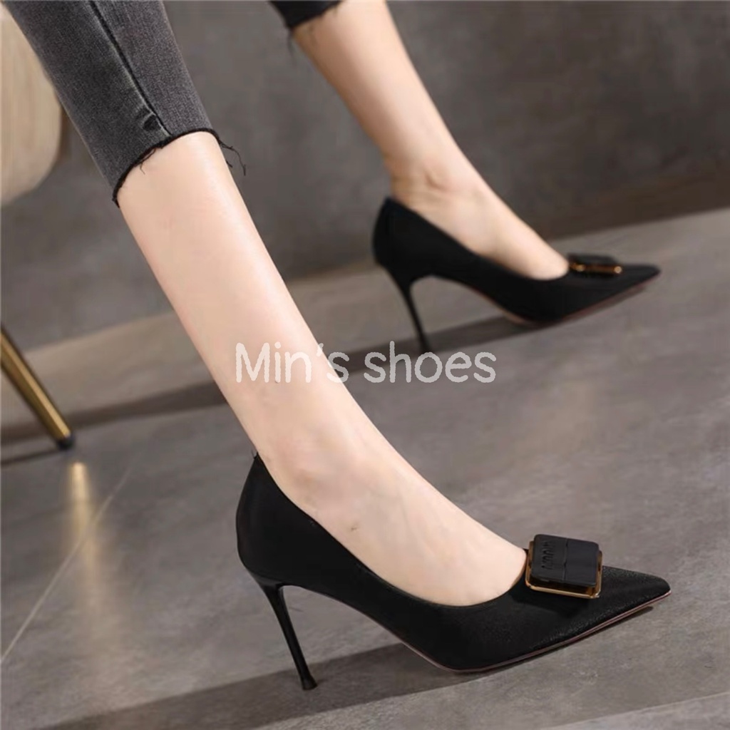 Min's Shoes - Giày Gót Nhọn Da Mềm Cao Cấp NC90