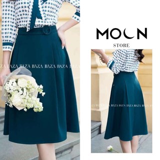 Chân váy xếp ly dài thiết kế, chân váy dập ly chất kaki công sở dáng dài basic BCV424 Moon