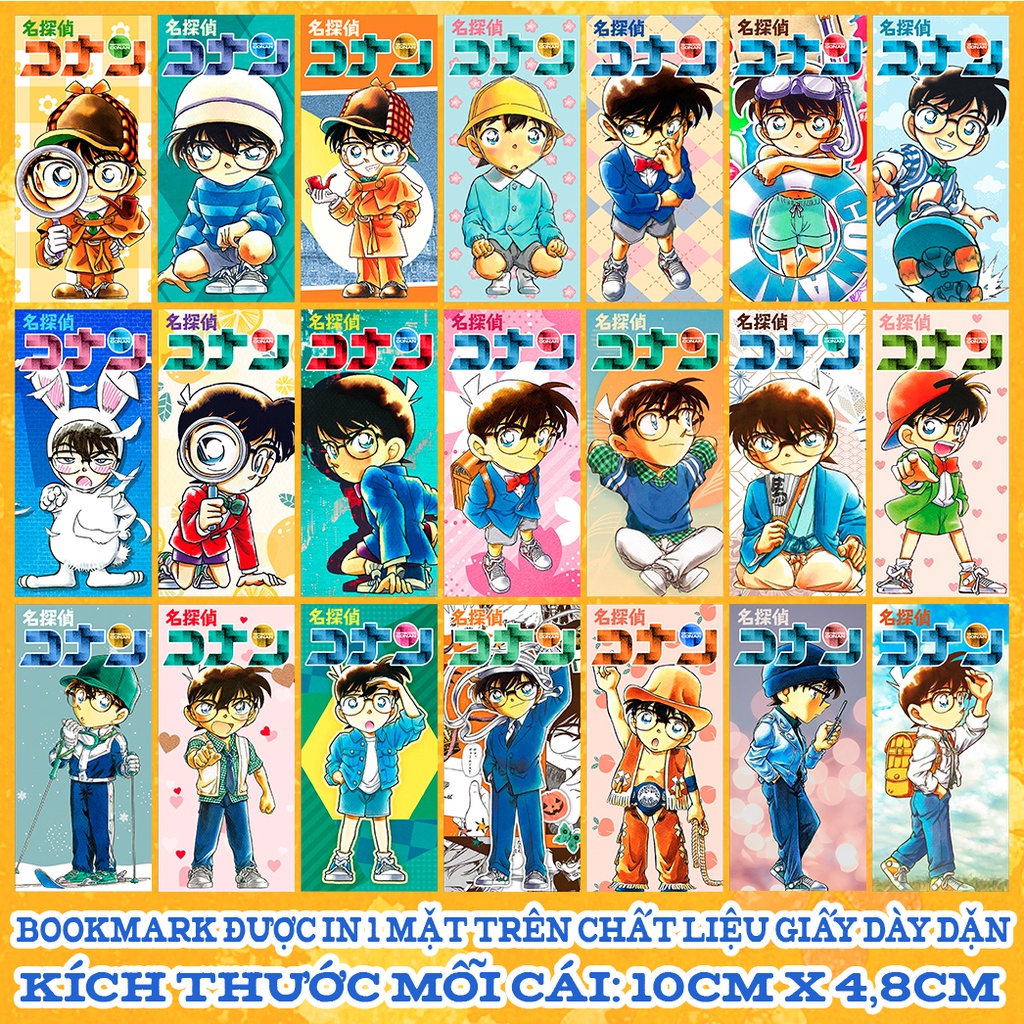 COMBO 4 CÁI bookmark CONAN THÁM TỬ LỪNG DANH nhiều mẫu - bookmark anime manga xinh xắn dễ thương