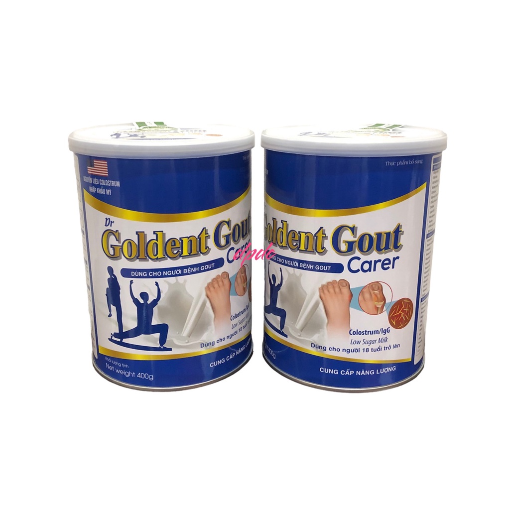 Sữa Cho người bệnh Gout,Dr Goldent Gout cung cấp dinh dưỡng hỗ trợ ổn định axit uric.