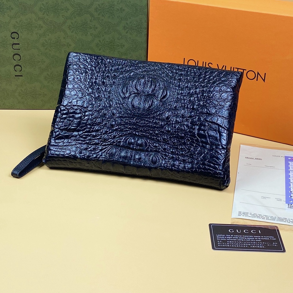 Ví cầm tay Clutch nam da thật nguyên tấm cao cấp kiểu dáng sang trọng 7370 ⚡FREESHIP⚡-  BH 2 năm