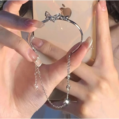 Vòng Tay Hai Lớp Bằng Hợp Kim Hình Bướm Thời Trang Dành Cho Nữ