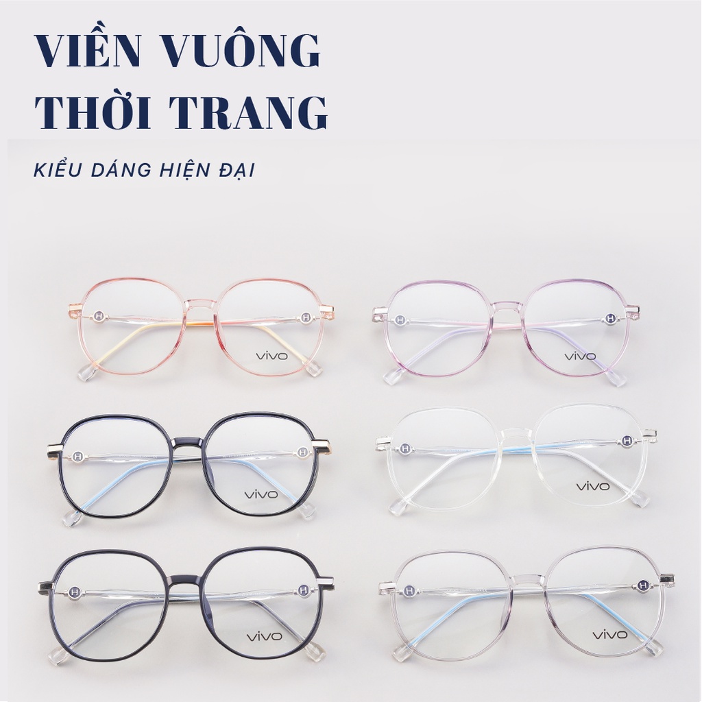 Gọng kính cận nam nữ LB Luxury Eyewear mắt kính tròn gọng kính mềm thoải mái màu sắc thời trang 82 731