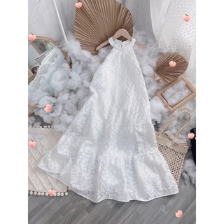 ĐẦM MAXI ĐUÔI CÁ CỔ YẾM (KÈM VIDEO HÌNH THẬT)