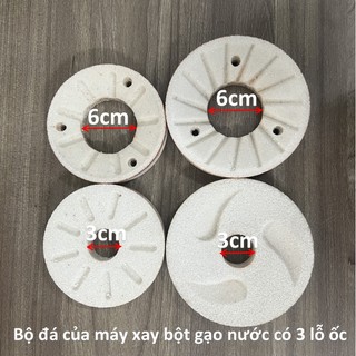 Bộ đá xay bột gạo nước 3 lỗ