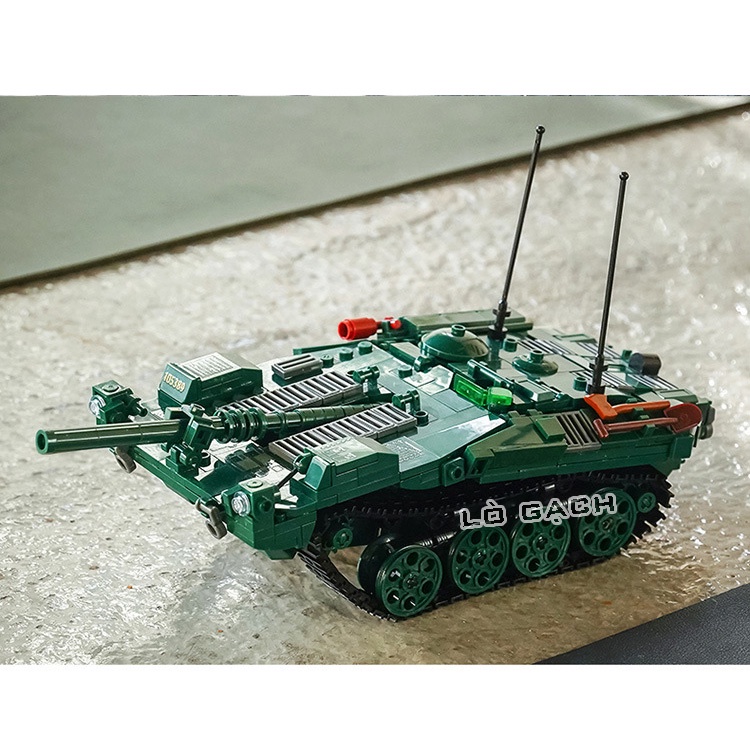 Bộ xếp hình xe tăng Strv 103 Stridsvagn quân đội Thụy Điển 692 chi tiết